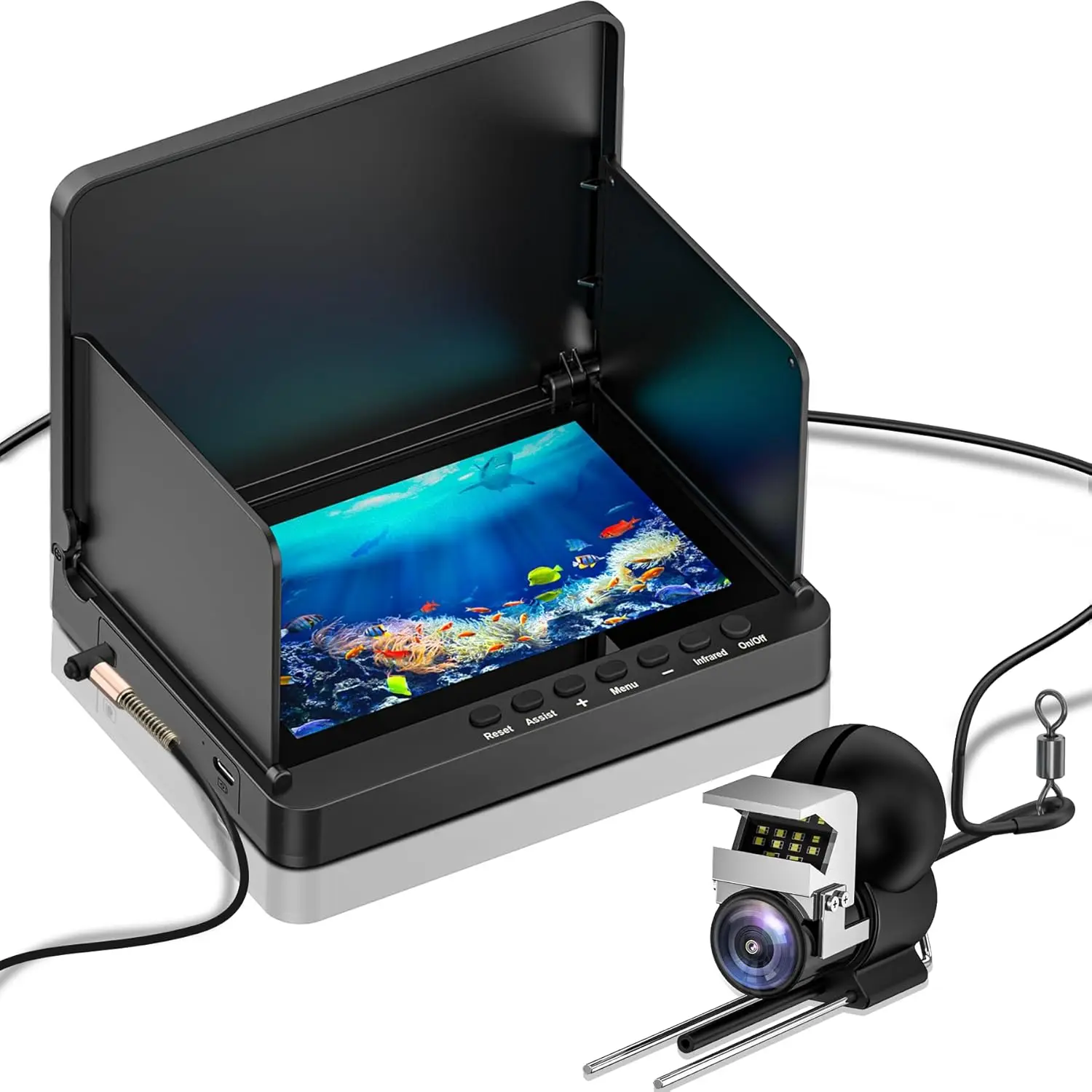 Fish Finder Portable - Câmera de pesca subaquática, câmera de