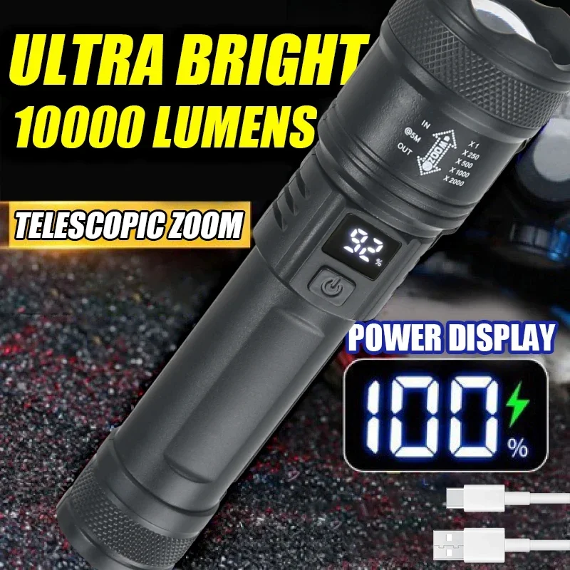 Fish Finder Battery - Lanterna LED poderosa com display de