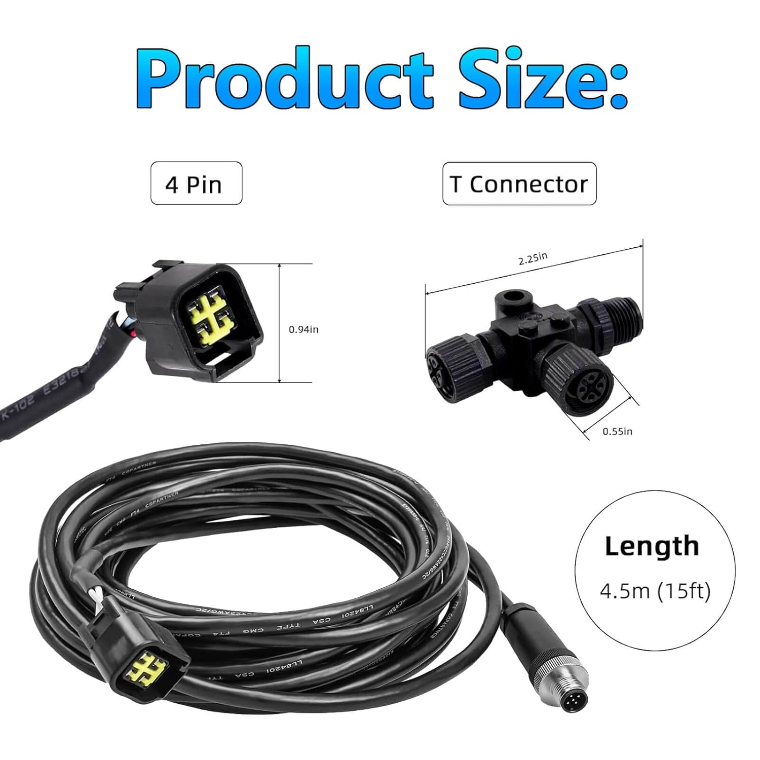 Fish Finder Cable - Cabo de interface do motor conexão