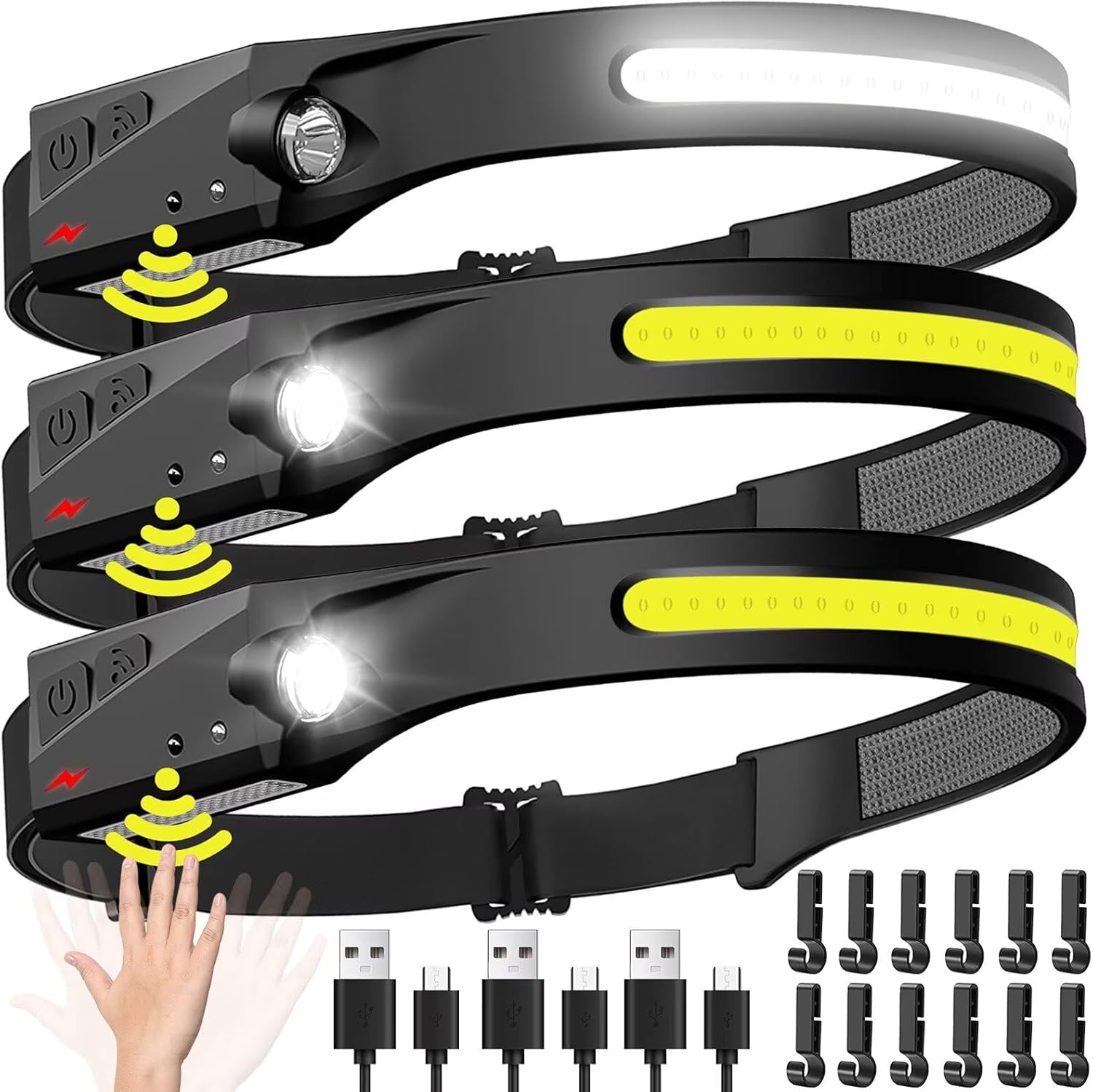 Fish Finder Battery - Sensor farol led cabeça lanterna recarregável