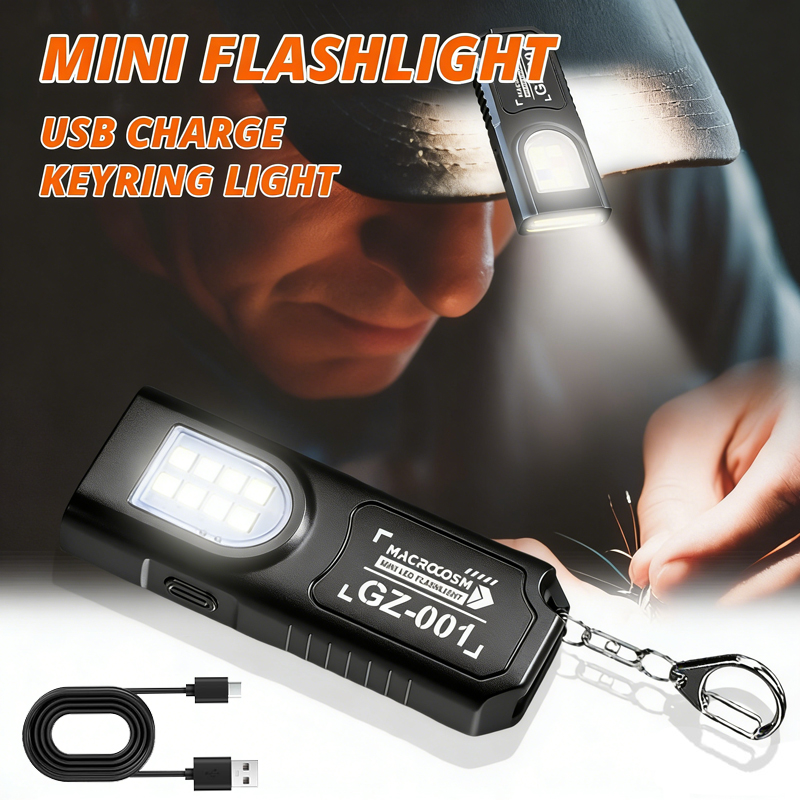 Fishing Light - Lanterna LED tipo chaveiro recarregável tipo