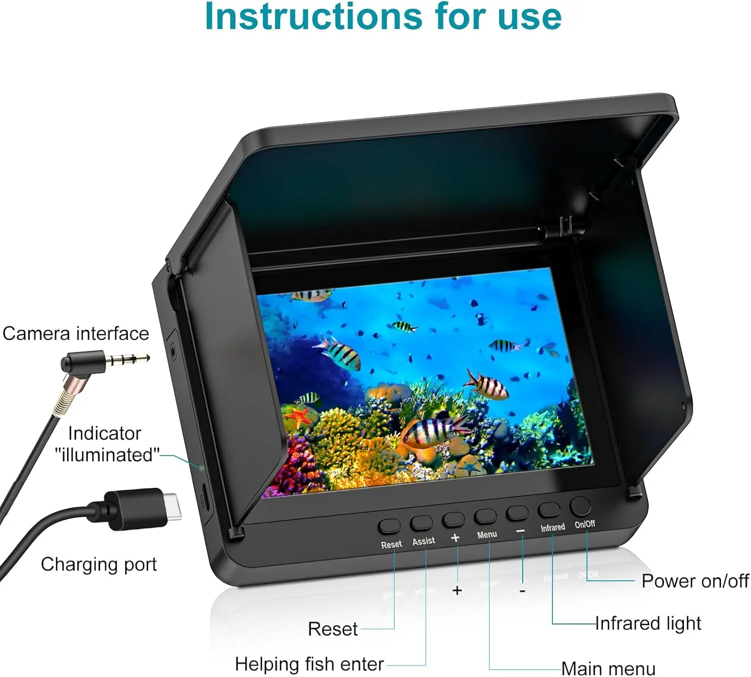 Câmera de pesca subaquática, c - Fish Finder Portable avaliação e preço