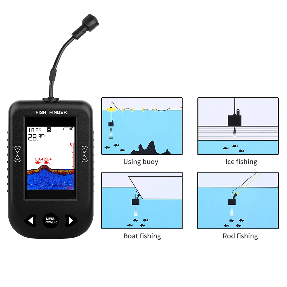 Alarme 100m portátil sonar loc - Fish Finder Cable avaliação e preço