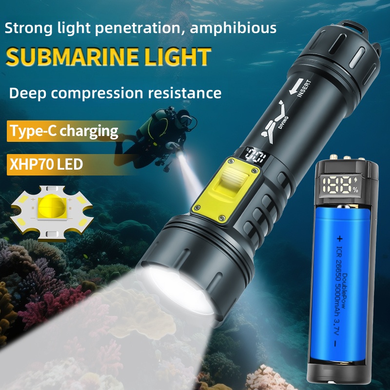 Nova lanterna de mergulho xhp7 - Fishing Light avaliação e preço