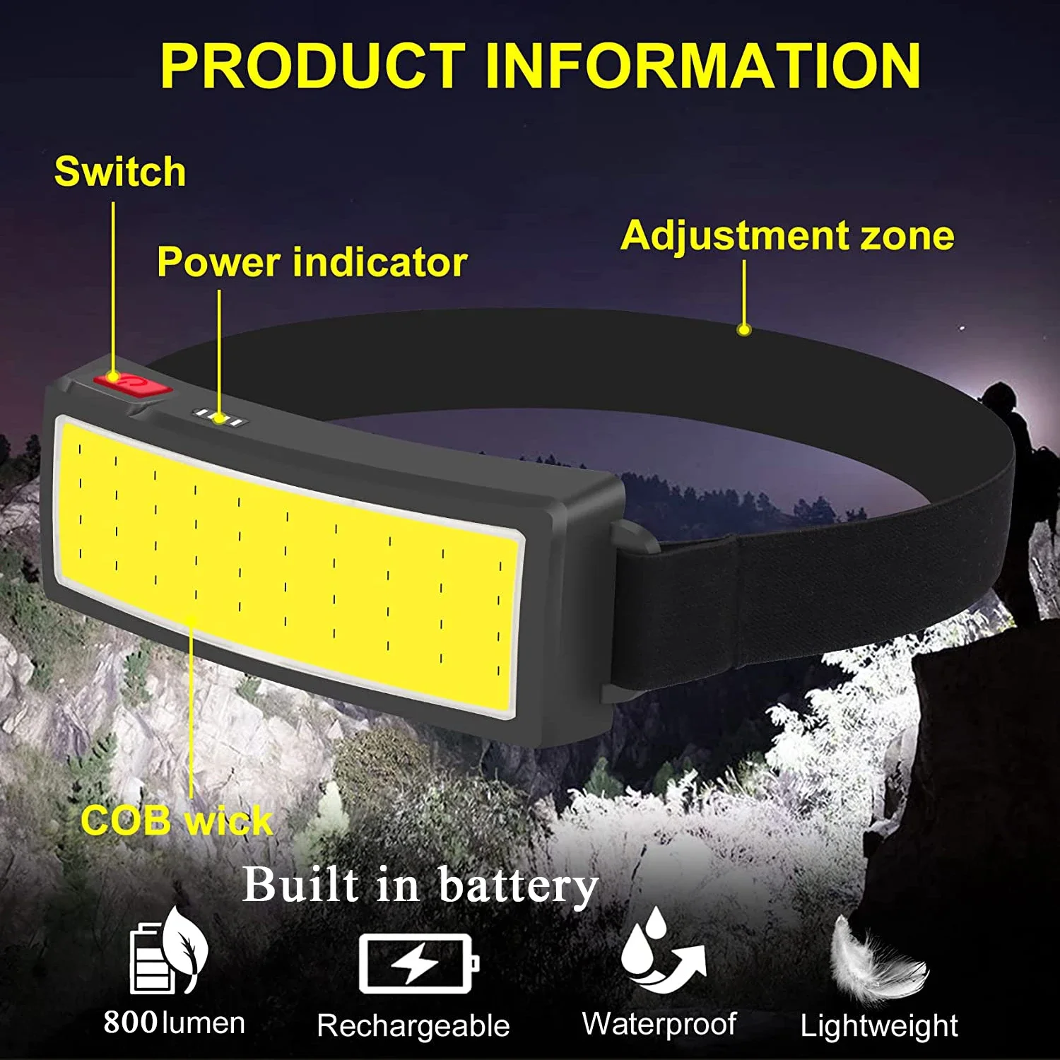 Faróis LED Portáteis COB para  - Fish Finder Battery avaliação e preço