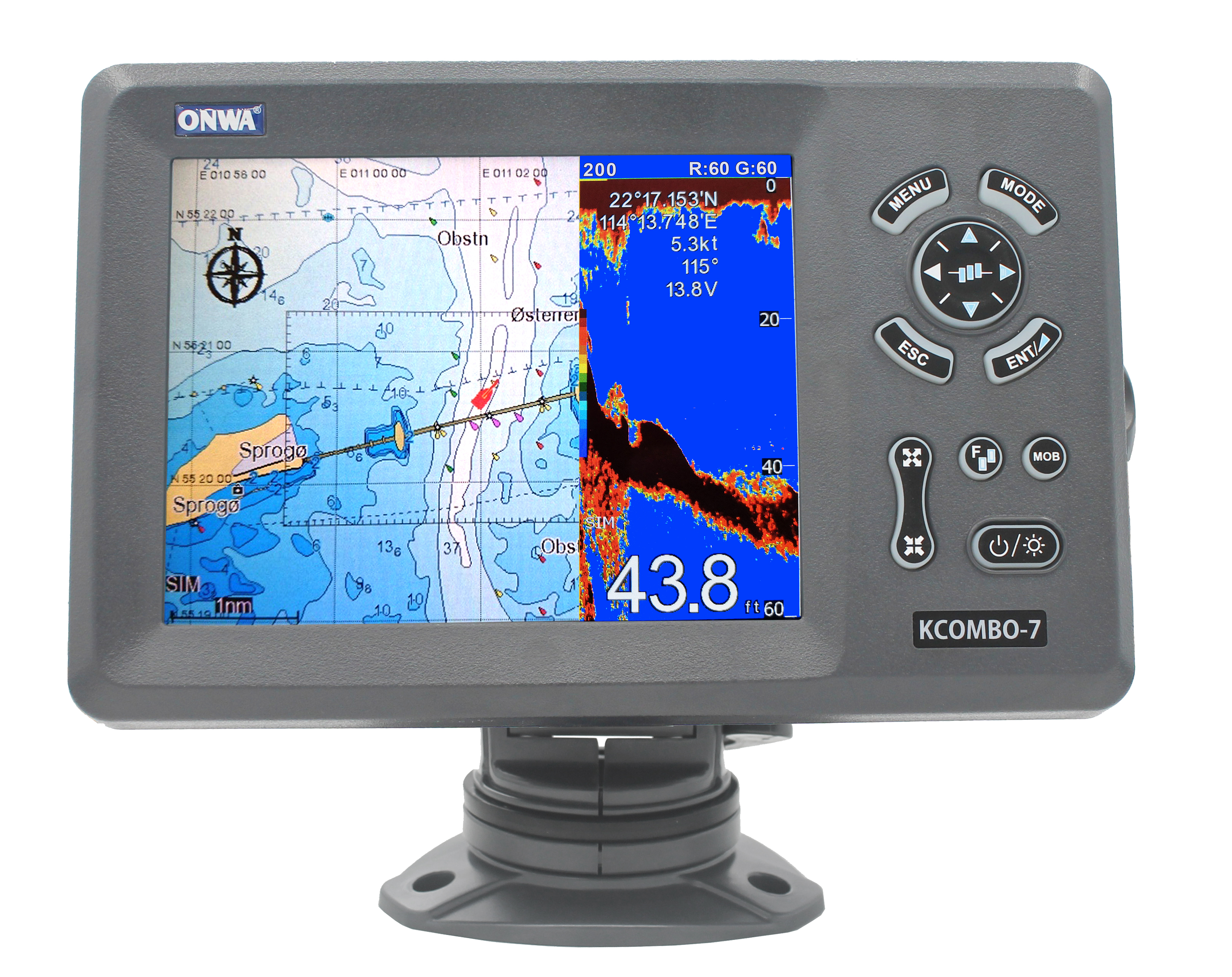 ONWA KCombo-7 Combo de GPS Mar - Fish Finder avaliação e preço