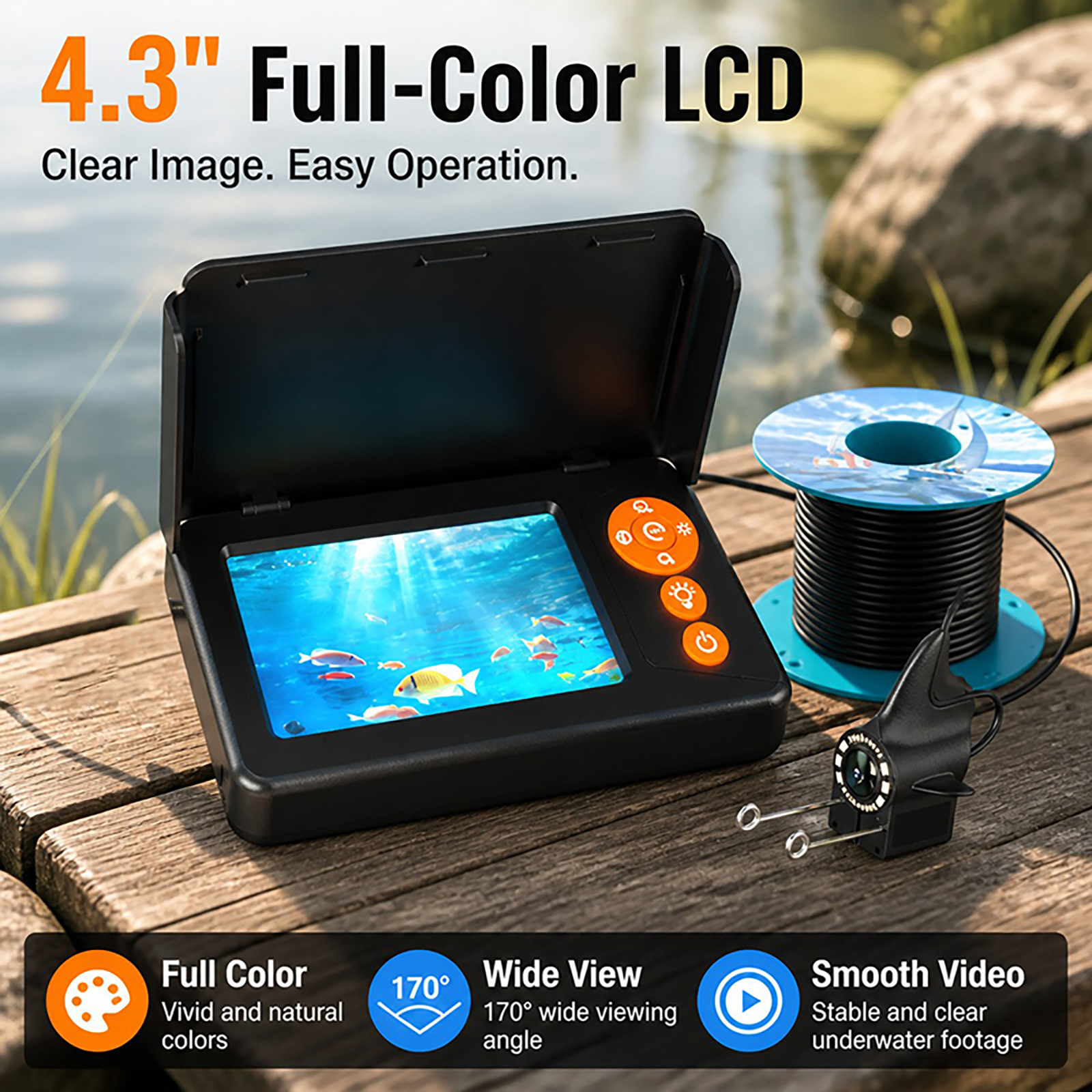 Câmera Subaquática HD 1080P co - Fish Finder Portable avaliação e preço